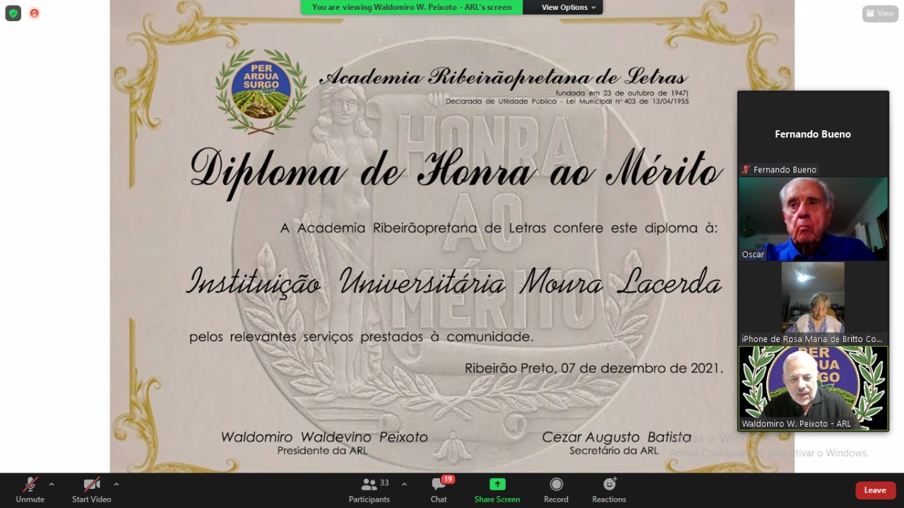 Premiação honra legado da Instituição  Universitária Moura Lacerda em Ribeirão Preto