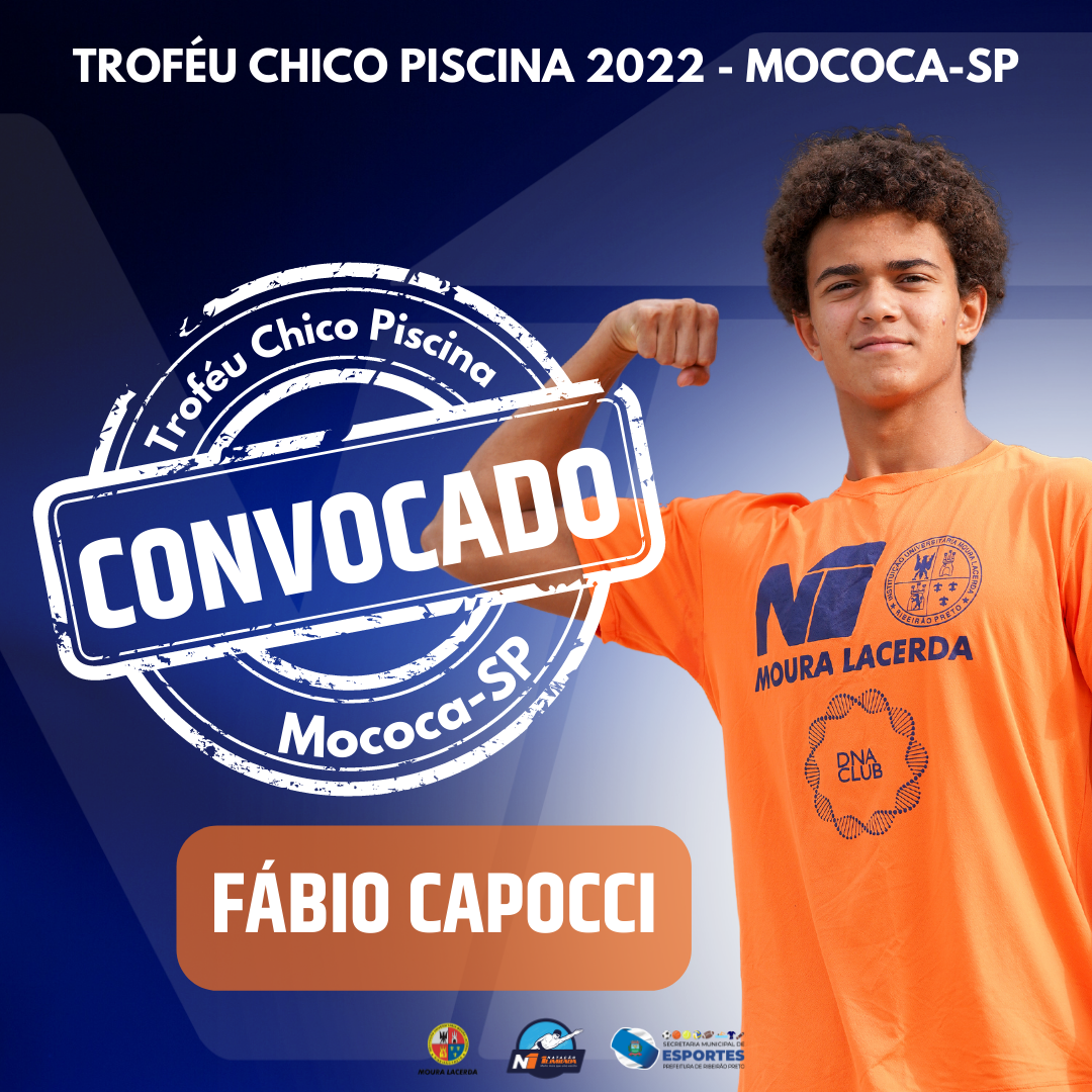 Fábio Capocci é convocado para a seleção paulista no “Troféu Chico Piscina”